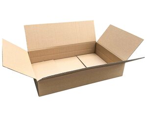 1x Faltkarton  600x450x(50)-150mm mit variabler Höhe 1-wellig Dickwelle braun