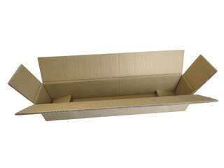 Faltkarton Versandhülsen 610x105x105mm sehr stabil 2-wellig braun