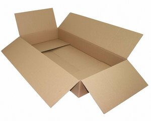 Faltkarton 800x400x110mm (Außenmaß) 1-wellig Dickwelle braun