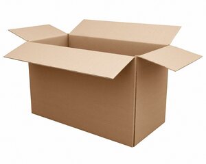 Faltkarton 800x400x(300)-500mm (Außenmaß) mit variabler Höhe 2-wellig braun