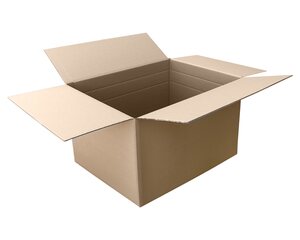 Faltkarton 800x600x(400)-600mm (Außenmaß) mit variabler Höhe 2-wellig braun