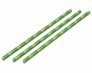 1000x Strohhalme Trinkhalme aus Papier Bambusdesign Ø6mm 24cm