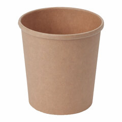 50x Suppenbehälter Suppenbecher aus Kraftpapier braun 400ml FSC®