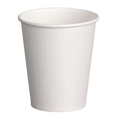 50x Heiß- und Kaltgetränkebecher weiß Pappe beschichtet 200 ml (max 270ml)