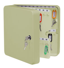 5x Schlüsselkasten für  70 Schlüssel inkl. Anhänger beige