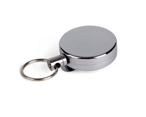 10x Ausweiskartenhalter Jojo mit zusätzlichem Clip an der Rückseite chrom