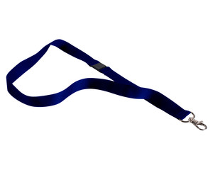 100x Textilband für Ausweishalter Schlüsselband Lanyard Schlüsselbänder blau