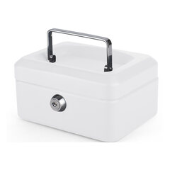 Preview: Geldkassette aus robustem Stahl mit herausnehmb. Münzfächern 150 mm weiß