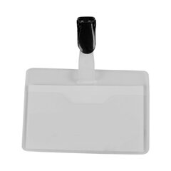 25x Namensschild PVC mit Clip Befestigung 60x90/42x88mm transparent