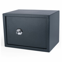1x Tresor Safe 35x25x25cm mit Schlüssel-Schloss für Tisch/Wandmontage dunkelgrau