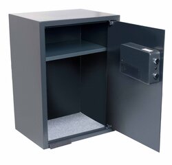 Preview: 1x Tresor Safe 60x41x39 cm mit elektronischem Zahlenschloss für Tisch/Wandmontage anthrazit