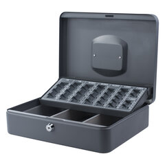 Geldkassette aus robustem Stahl inkl. Euro Münzbrett und Geldscheineinsatz