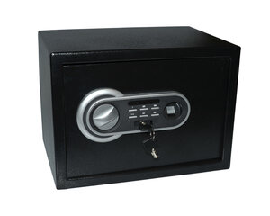 Tresor Safe Fingerprint inkl. Schlüssel 352 x 250 x 250 mm 15,7 l schwarz