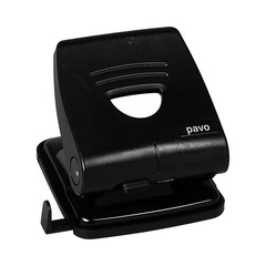 10x PAVO Profi Bürolocher mit Anschlagschiene für 30 Blatt robustes Gehäuse schwarz