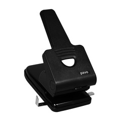 10x PAVO Profi Bürolocher mit Anschlagschiene für 60 Blatt robustes Gehäuse schwarz