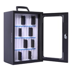 Preview: 1x Smartphone-Schrank für 36 Smartphones abschließbarer Aufbewahrungsschrank dunkelgrau