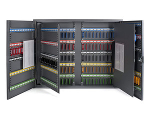 1x Schlüsselkasten XXL 2 türig für 300 Schlüssel  inkl Anhänger und Einwurfschlitz