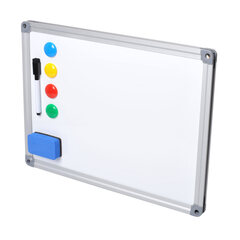 10x Whiteboard Magnettafel Memoboard 40 x 30cm inkl. 4 Magnete weiß mit Alurahmen