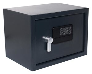 1x Tresor Safe 35x25x25cm mit elektronischem Zahlenschloss für Tisch/Wandmontage anthrazit