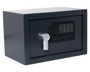 1x Tresor Safe 31x20x20cm mit elektronischem Zahlenschloss für Tisch/Wandmontage anthrazit