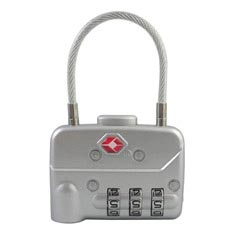 10x TSA 3-stelliges Zahlenschloss Gepäckschloss Vorhängeschloss aus Metall