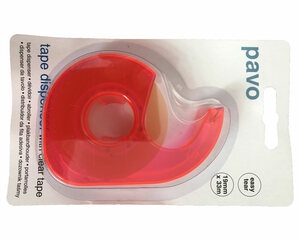 Preview: PAVO Klebebandabroller rot B-WARE inkl. 1 Rolle Klebeband 19mm x 33 m