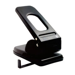 2x Profi Bürolocher mit Anschlagschiene für 65 Blatt robustes Gehäuse schwarz