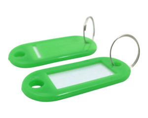 1000x Schlüsselanhänger mit Schlüsselring und Einleger GRÜN