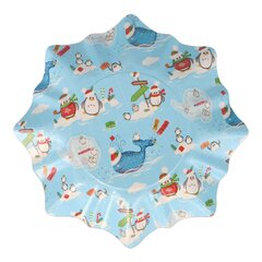 Preview: 2x Gebäckschalen Plätzchenschalen für Weihnachtsgebäck Pappe Ø 28 cm verschiedene Motive 