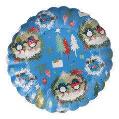 Preview: 2x Gebäckschalen Plätzchenschalen für Weihnachtsgebäck Pappe Ø 23 cm verschiedene Motive 