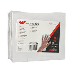 Preview: 10000x Einweghandschuhe aus PE transparent gehämmert in Spenderkarton Größe M