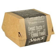 50x PAPSTAR 'pure' Burgerboxen aus Pappe FSC® 10 x 10 cm 'Good Food' klein