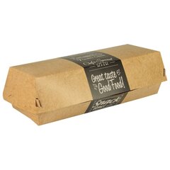 150x PAPSTAR Baguetteboxen Sandwichboxen aus Pappe 22 x 8,5 cm 'Good Food'