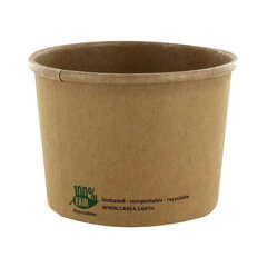 25x PAPSTAR Bio-Suppenbecher Pappe rund 350 ml braun biologisch abbaubar