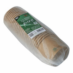 Preview: 25x PAPSTAR Bio-Suppenbecher Pappe rund 350 ml braun biologisch abbaubar
