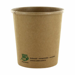 25x PAPSTAR Bio-Suppenbecher Pappe rund 470 ml braun biologisch abbaubar