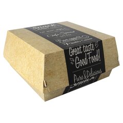 5000x PAPSTAR 'pure' Burgerboxen aus Pappe 18 x 18 cm 'Good Food' XXL