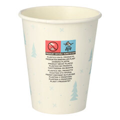 Preview: 50x Heißgetränkebecher Pappbecher "Hello Winter & Schneemann-Bau" 200ml