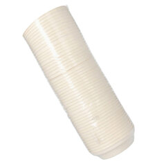 Preview: 100x Domdeckel für Heißgetränke aus Zuckerrohr "pure" Ø 80mm