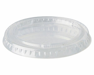 500x PAPSTAR BIO Deckel für Portionsbecher PLA rund Ø 6 cm transparent