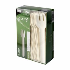 Preview: PAPSTAR 'pure' Papiergabeln Gabeln aus Papier 15,5 cm FSC® weiss 