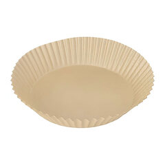 100x Backpapierzuschnitte für Heißluftfritteusen Mikrowelle Backofen Ø16cm x 4,5cm braun