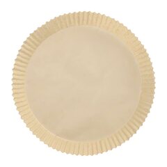 Preview: Backpapierzuschnitte für Heißluftfritteusen Mikrowelle Backofen Ø23cm x 4,5cm braun 
