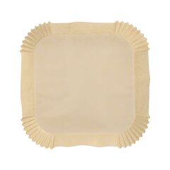 Preview: 100x Backpapierzuschnitte für Heißluftfritteusen Mikrowelle Backofen 20 x 20 x 4,5cm braun