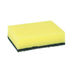 Topfreiniger Abwaschschwämme eckig 2,6x 9x 6,6 cm gelb/grün mit Griffrille kratzend 