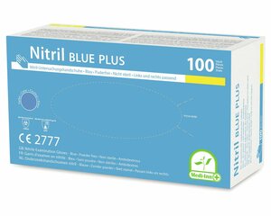 500x Einweghandschuhe Nitril puderfrei blau PLUS extrem stabil Größe M
