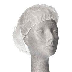 1000x Einweg Baretthauben Kopfhauben Vlieshauben Ø 52cm weiss