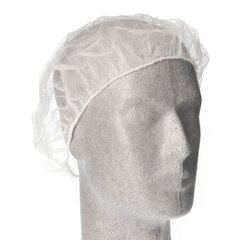 Preview: 1000x Einweg Baretthauben Kopfhauben Vlieshauben Ø 52cm weiss