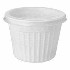 125x Mehrwegschalen Suppenschalen inkl. Deckel rund 500 ml Ø11,5 cm weiß