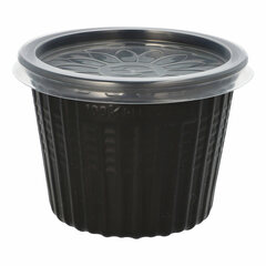 25x Mehrwegschalen Suppenschalen inkl. Deckel rund 500 ml Ø11,5 cm schwarz